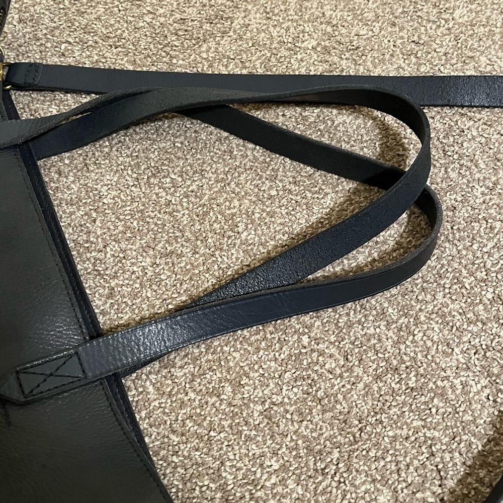 Madewell The Zip-Top Medium Transport Tote leather purse bag Crossbody Shoulder - Picture 10 of 15